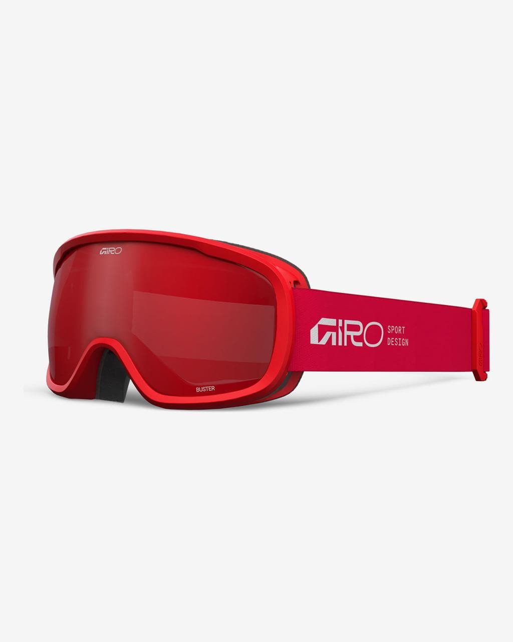 Masque Giro Buster Stacked rouge avec lentille Amber Scarlet enfant